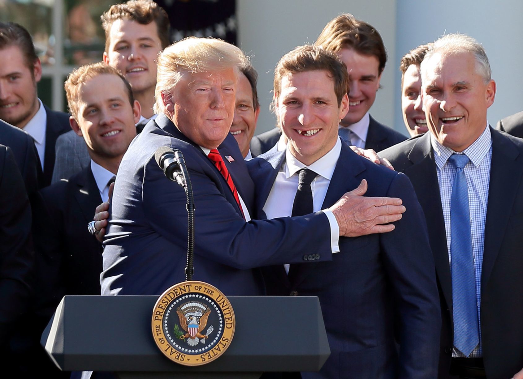 St. Louis Blues visit President Trump at White House with Stanley Cup